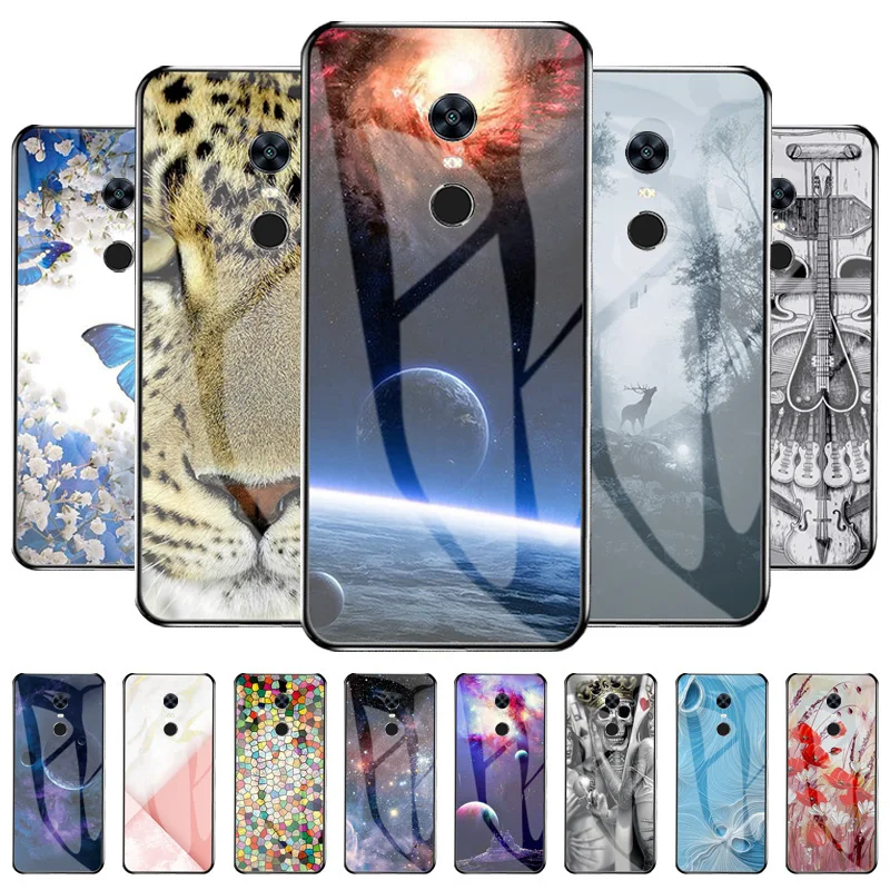 Чехол для Redmi 5 Plus из закаленного стекла жесткая задняя крышка Xiaomi Защитные чехлы