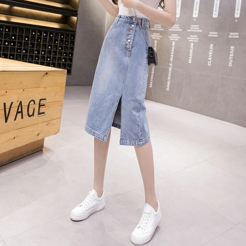 Cheap wholesale 2021 spring summer autumn new fashion casual sexy women Skirt woman female OL long skirts  denim skirt Py