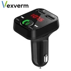 Автомобильный беспроводной Bluetooth FM-передатчик Vexverm, автомобильный комплект, FM-передатчик, ЖК MP3-плеер, зарядное устройство USB