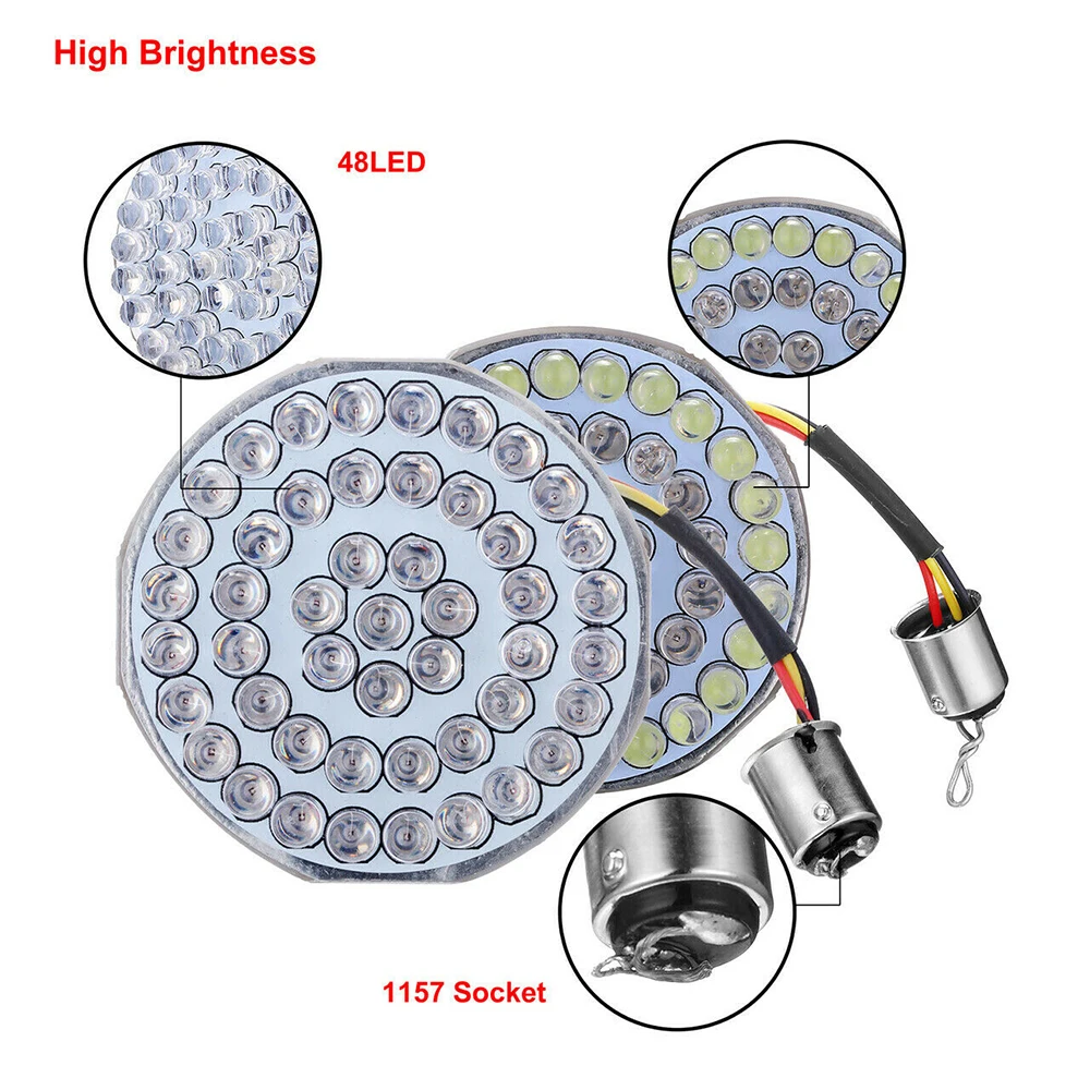 2 &quotпередние и задние светодиодные мотоциклетные поворотники с дымовым