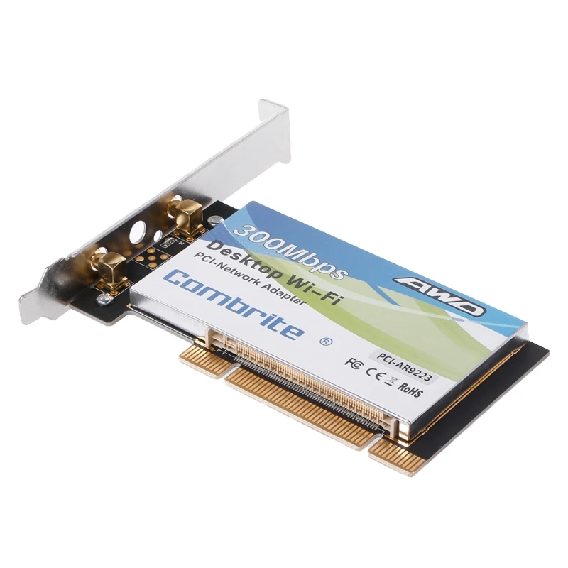 AR9223 PCI 300M 802.11b/g/n беспроводная WiFi карта для настольного ноутбука 6 дБ антенна |