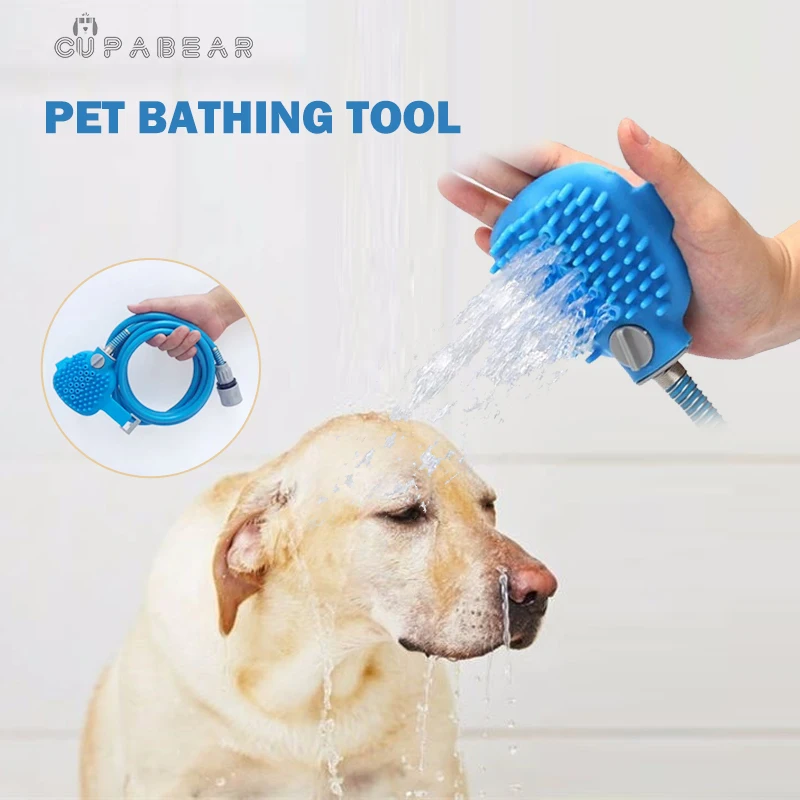 

Dog Bathing Tool Comfortable Massager Shower Cleaning Washing Bath Sprayer Pet Cat Horse Glove Brush Puppy Accessories