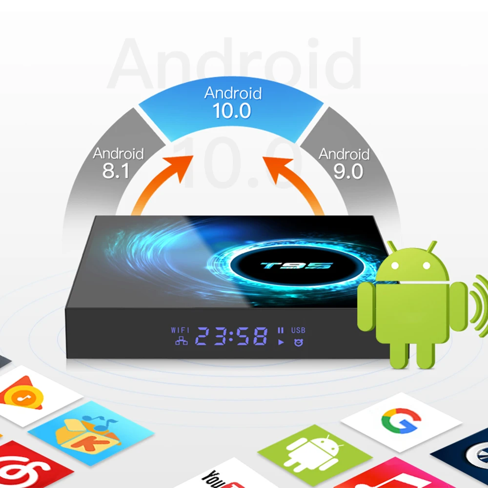 T95 H616 Android 10 Tv Box 6K HD 2 4G & 5G Wi Fi голосового помощника Google Поддержка несколько Media Player