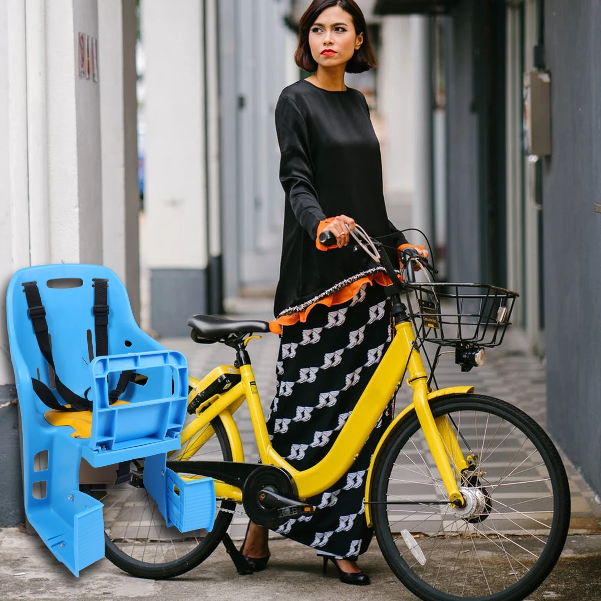 Детское сиденье для велосипеда регулируемое безопасное 1 шт. | Спорт и