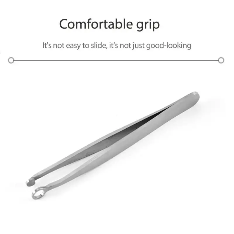 

1pc round nose hair clip Profession nose hair trimming tool 430 stainless steel Silver Multifunctional clip Comfortable to hold