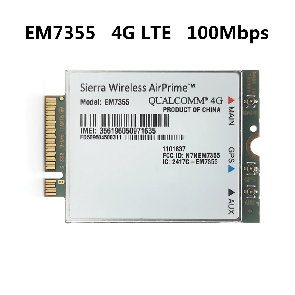Sierra беспроводной AirPrime EM7355 Gobi 5000 4G LTE модуль NGFF WWAN карта для AT&T|Аксессуары батарей| |