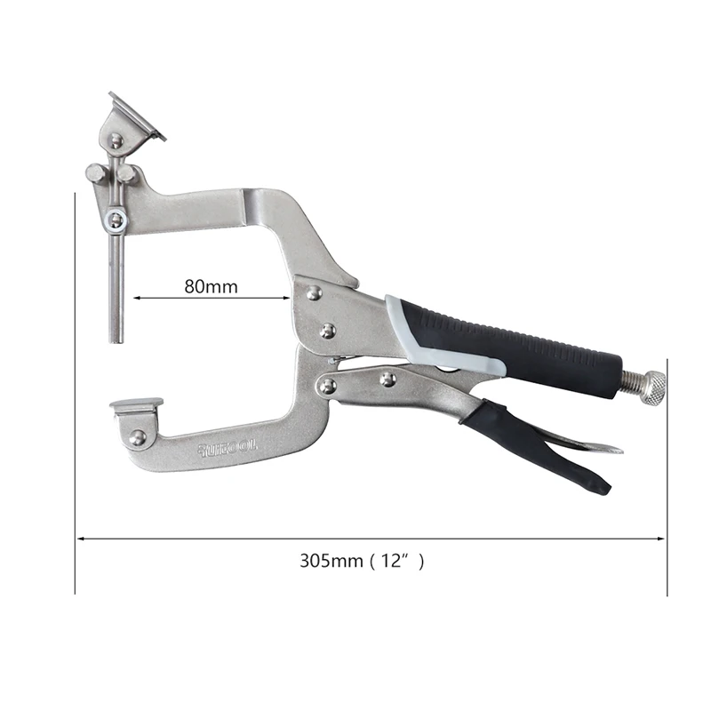 

2 IN 1 Vigorous Pliers C-type Oblique Hole Quick Clamp Adjustable Plier Clamp Locking Plank Clip Woodworking Fixing Tool