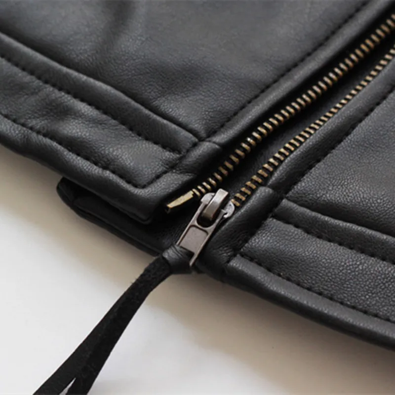 Новинка 2019 года Модные Куртки из искусственной кожи в классическом стиле сезон