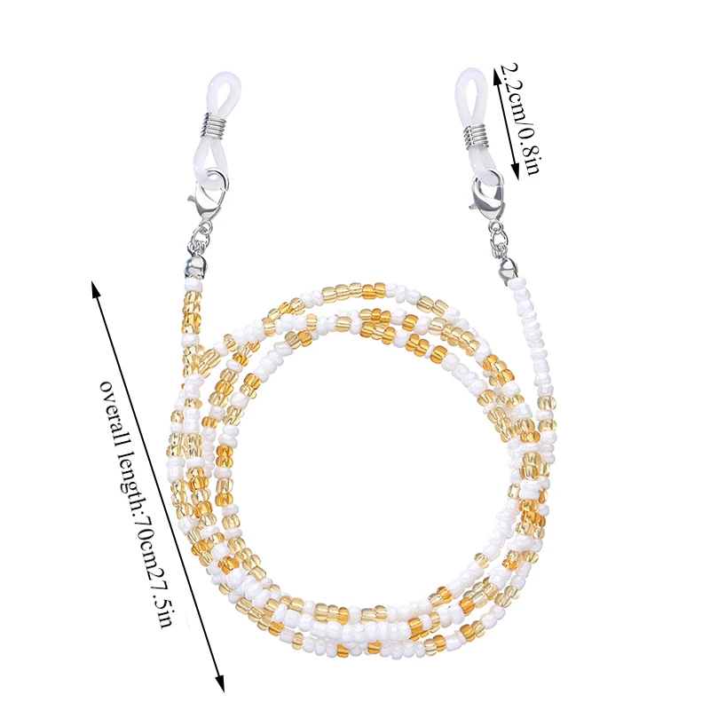 

Fashion Rice Beads Glasses Chain All-match Individuality Glasses Lanyard Good-looking Mask Chain Creativity Glasses Accessories