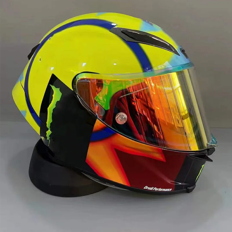 

Мотоциклетный шлем AGV на все лицо, защитный шлем для верховой езды 46 Rossi, профессиональный гоночный шлем в горошек, AGV Pista GP RR