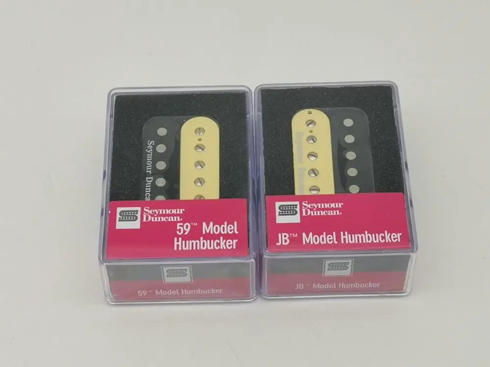SH1N SH-4 Zebra Гитарные звукосниматели SH1n 59 шеи и SH4 JB мост хамбакер Пикап 4C Набор Зебра/черный с упаковкой - Цвет: SH1N SH-4 Zebra