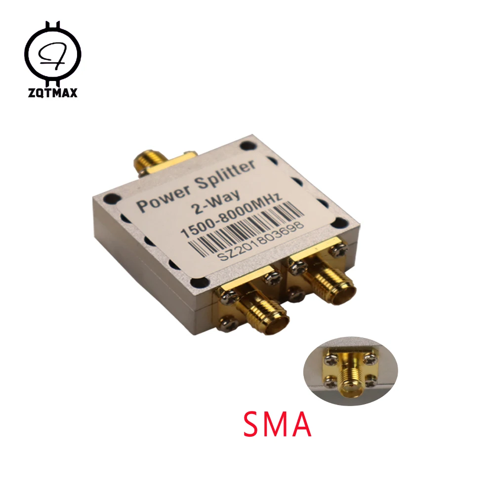ZQTMAX 2 Way SMA силовой сплиттер-Сумматор гнездовой разъем 8G высокая частота 1,5-8 ГГц делитель