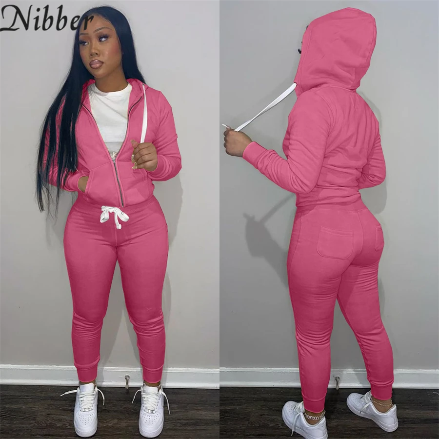 Женский сочный спортивный костюм Nibber Спортивная толстовка с капюшоном комплект