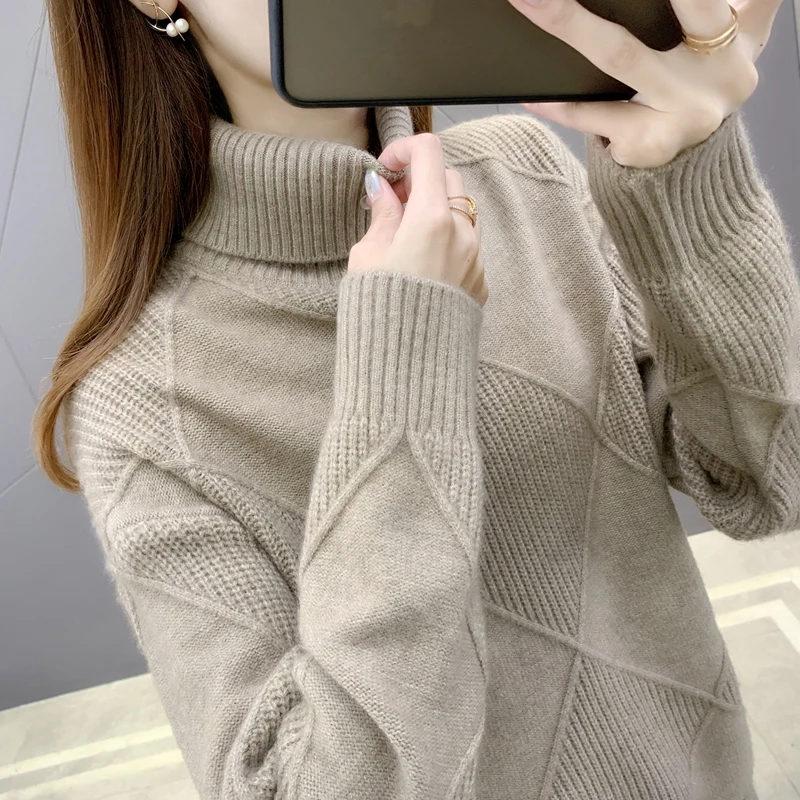 

5928j area 14 left] - real shot cashmere diamond two Lapel knitted pullover 56