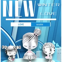 2021 new silver 925 winter love fine cute charms beads fit original pandora bracelet for women jewelry gift