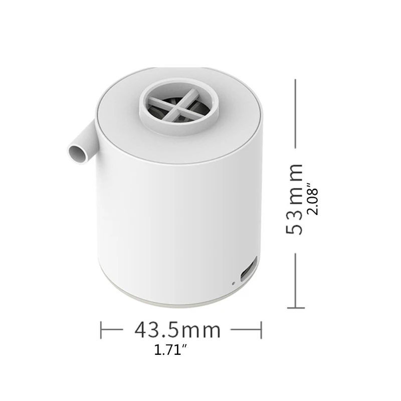 

Portable Tiny Air Pump Ultra-Mini Inflator with 1300mAh Battery USB Rechargeable