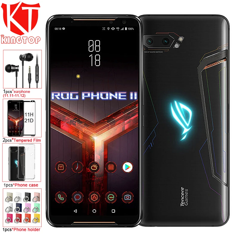 Мобильный телефон ASUS ROG Phone 2 с глобальной прошивкой 6,59 ”8G 128G Snapdragon 855 Plus 2,96 Ghz 48MP Android 9 6000mAh NFC игровой телефон