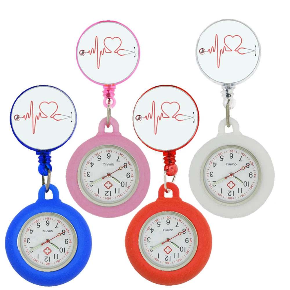 Красочные карманные часы для медсестер врачей больниц стетоскопов пульса модные