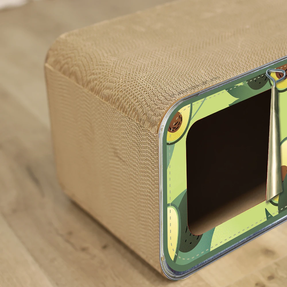 Консервированные фрукты кошка дом и скребок | Дом сад