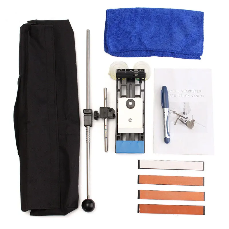 

1 Set Kitchen Knives Professional Knife Sharpener Kit Sharpening System Fix-angle with 4 Stones Tools