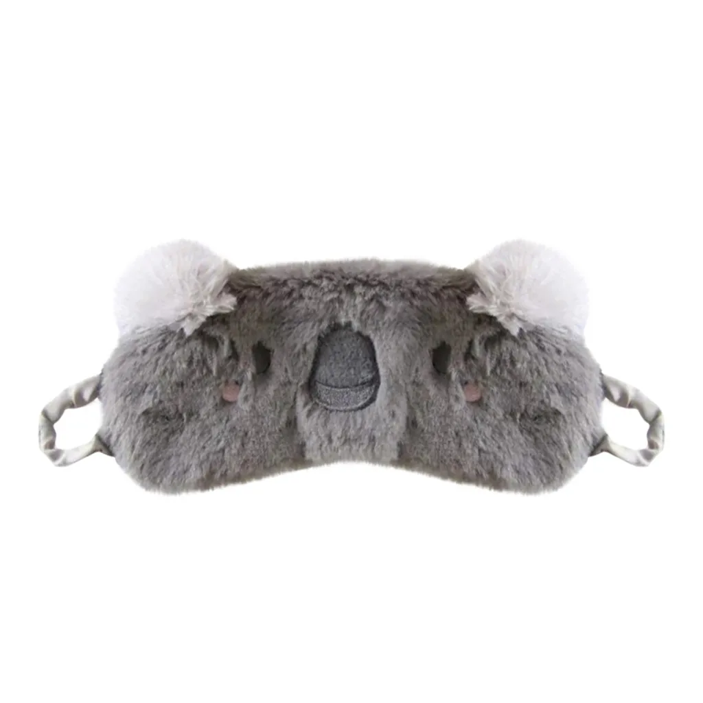 Новый Рождественский олень милый животный глаз плюшевая ткань маска для сна