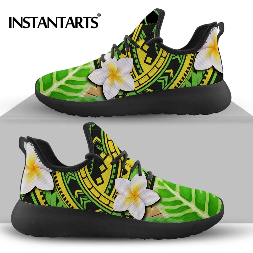 Бренд INSTANTARTS Дизайнерская обувь из сетчатого материала Habiscus Polynesian Flower Prints Легкие