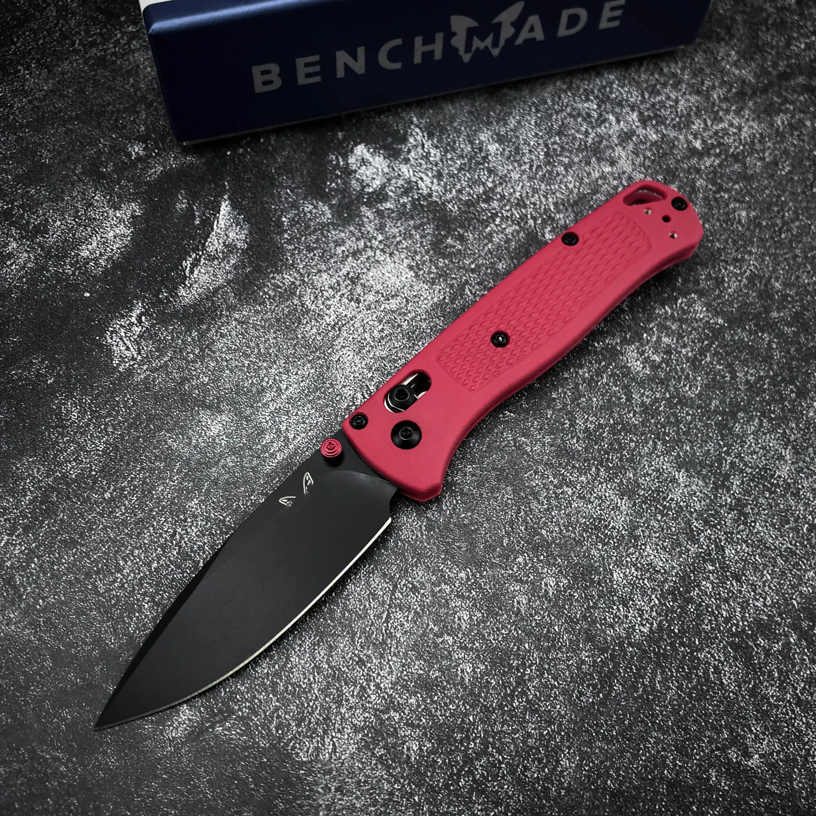 

2021 Newest bm 535 Outdoor Folding Knife S30v Blade Hunt Tactical Camping Knife Red Nylon Handle Combat Tools