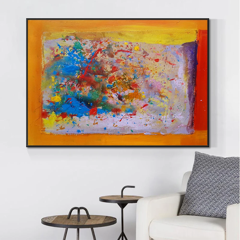 

Beautiful Abstract Colorful Oil Painting 100% Hand Painted On Canvas Modern Abstract Wall Art For Living Room Home Decoration