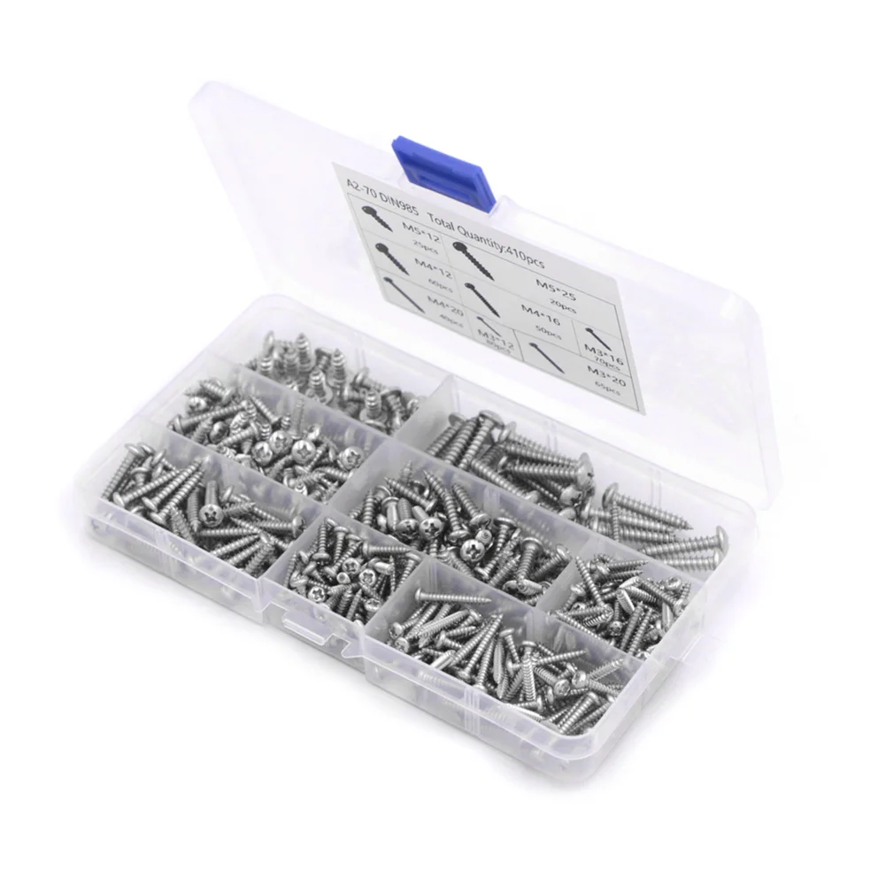 2019 горячая Распродажа 410 шт./компл. M3/M4/M5 смешанные микро шурупы с круглой головкой
