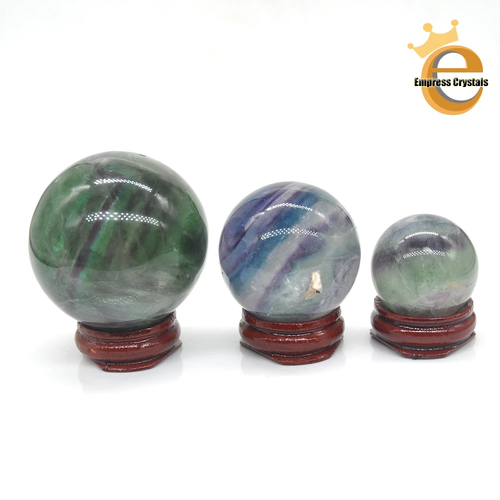 

30/40/50mm Natural Fluorite Stone Sphere Crystal Quartz Jasper Ball Healing Gemstone home decoration Globe Chakra