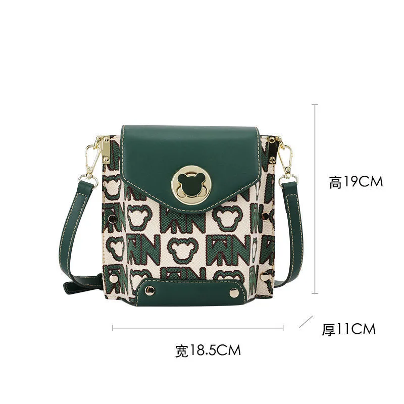 

New all-match mobile phone bag cute bear bag multi-function one-shoulder messenger small bag