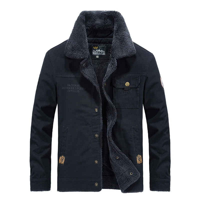 

100% Pure Cotton Winter Jacket Men Thick Warm Parkas Faux Fur Male Fleece Jackets Windbreakers Men Military Cargo Jackets Men