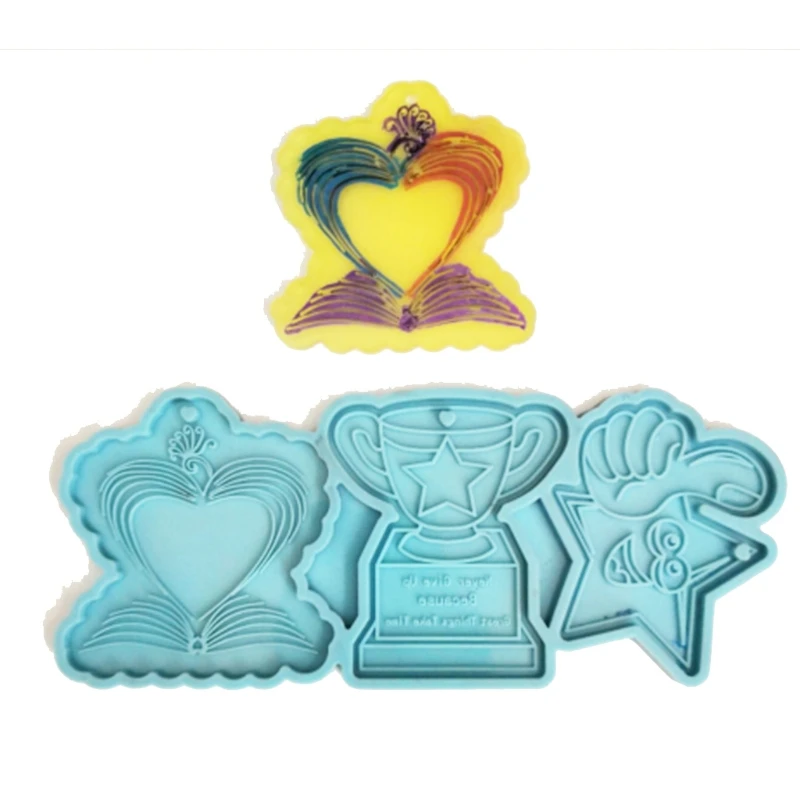 

Earrings Pendant Silicone Mould Keychain Epoxy Resin Mold DIY Crafts Jewelry Necklace Casting Tool