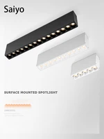 saiyo surface mounted led downlight cob aluminum spot light linear long strip 10w 20w 30w line for home indooring lighting
