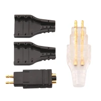 5pair diy earphone pin male plug connector mini jack for sennheiser diy hd414 hd565 hd580 hd600 hd650 gold plated plug connector