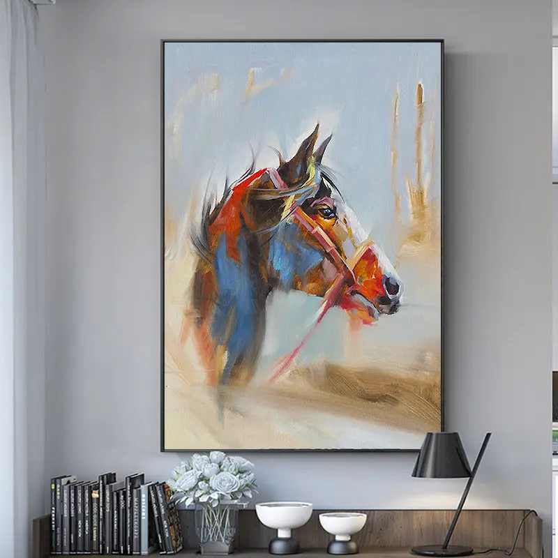 100% ручной Краски ed абстракция на основе конского жира холсте искусство масляные