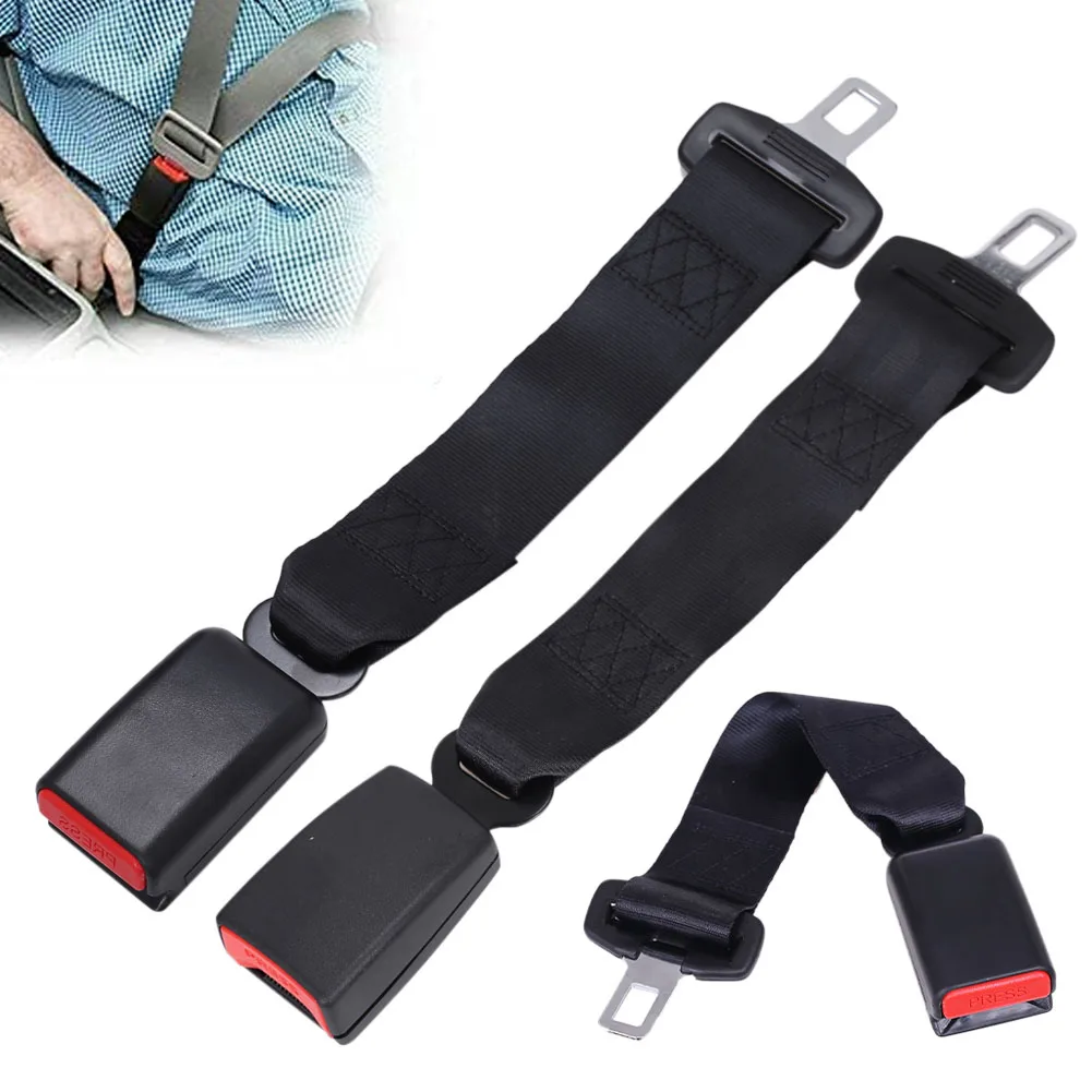 

2pcs Universal Car Seat Belt Extender 36cm Safety Tongue Car Seat Belt Clip Extension Plug Buckle Seat Belt Clip