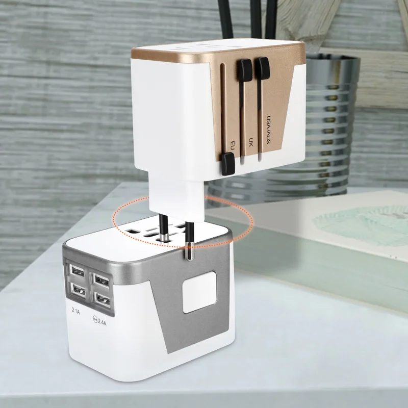 4 usb-порта высокоскоростное зарядное устройство 3 А Универсальный дорожный