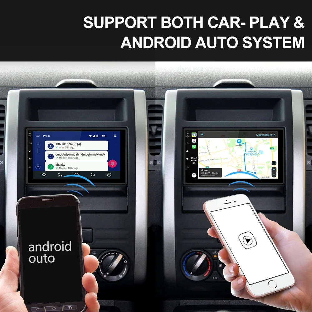 Автомагнитола Isudar универсальная 2 Din на Android 9 для Nissan/Xtrail/Tiida/Hyundai/KIA мультимедийное