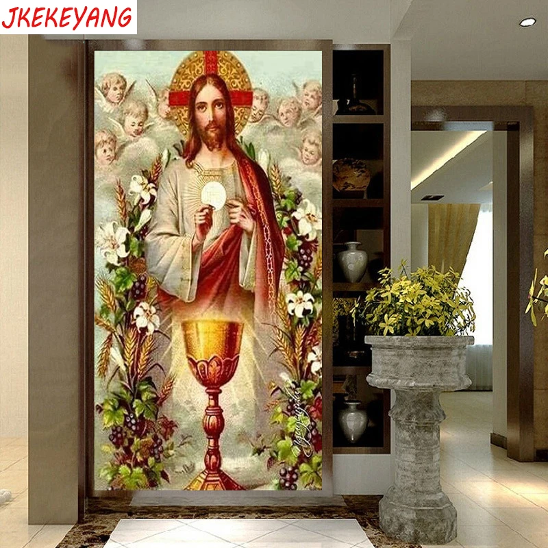 

Large 5D DIY square/round Diamond painting God Cross Stitch Diamond Embroidery Pattern Rhinestone home decor J2295