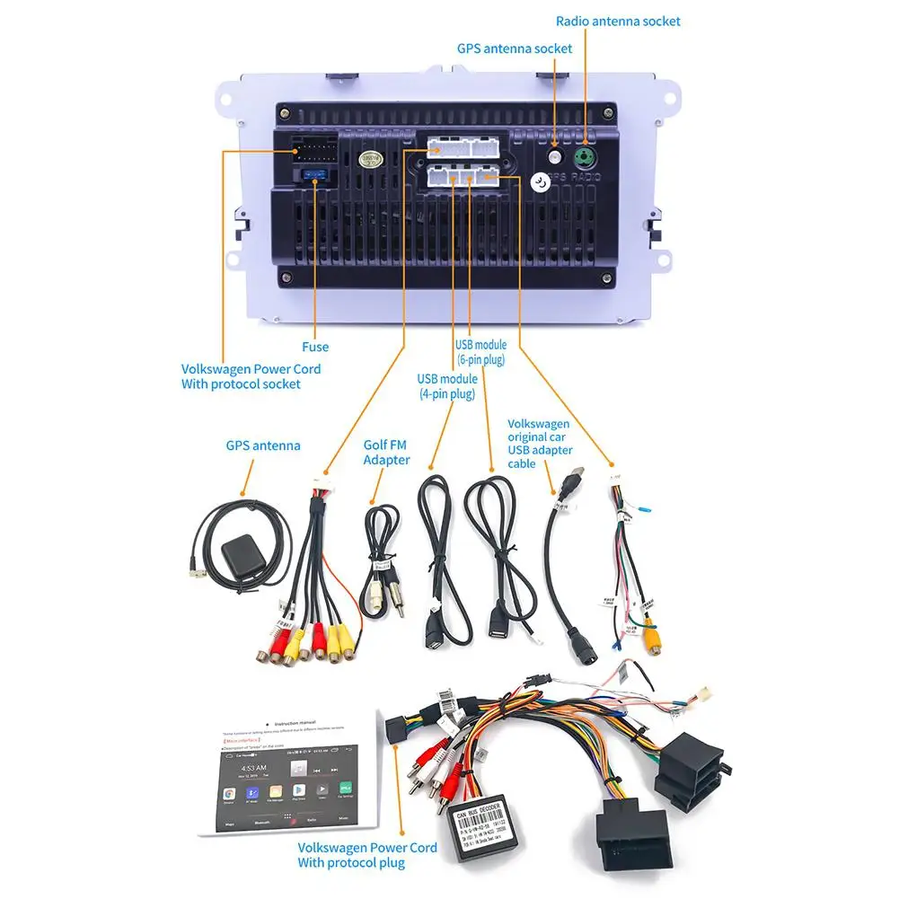 Мультимедийная магнитола для VW универсальная мультимедийная стерео система на
