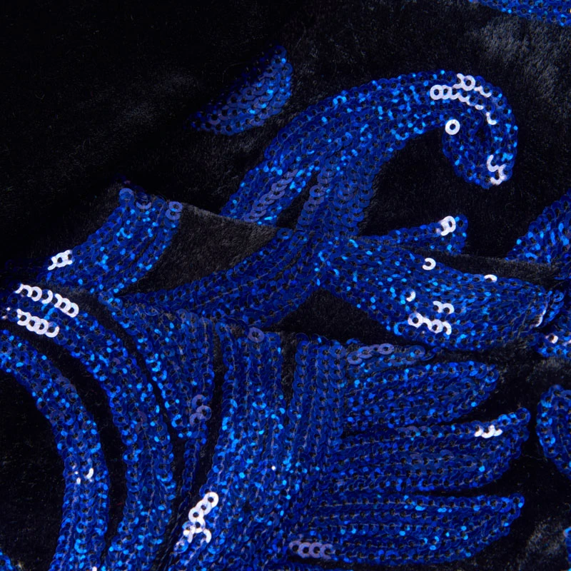 Пиджак PYJTRL мужской с блестками приталенный Блейзер из бархата цветочным принтом