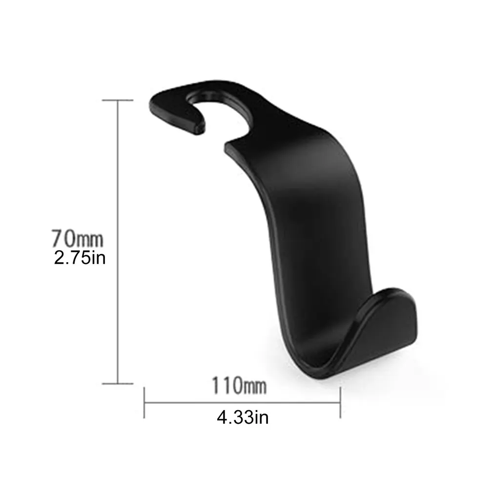 

New Universal Car Seat Back Hook Pp Portable Hanger Holder Storage For Car Bag Car Interior Accessories 1 Piece