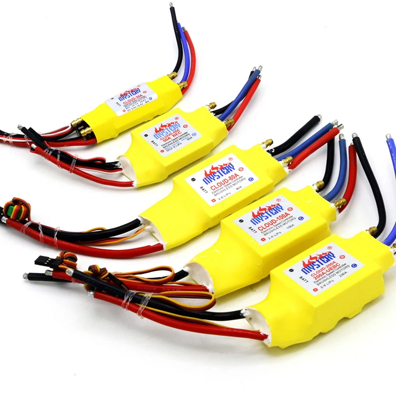 Зарегистрированная 1 шт. 2-7S 30A/50A/80A/100A/200A ESC 5 V/3A 5 V/5A UBEC Бесщеточный Регулятор скорости ESC для RC лодки UBEC 200A/S