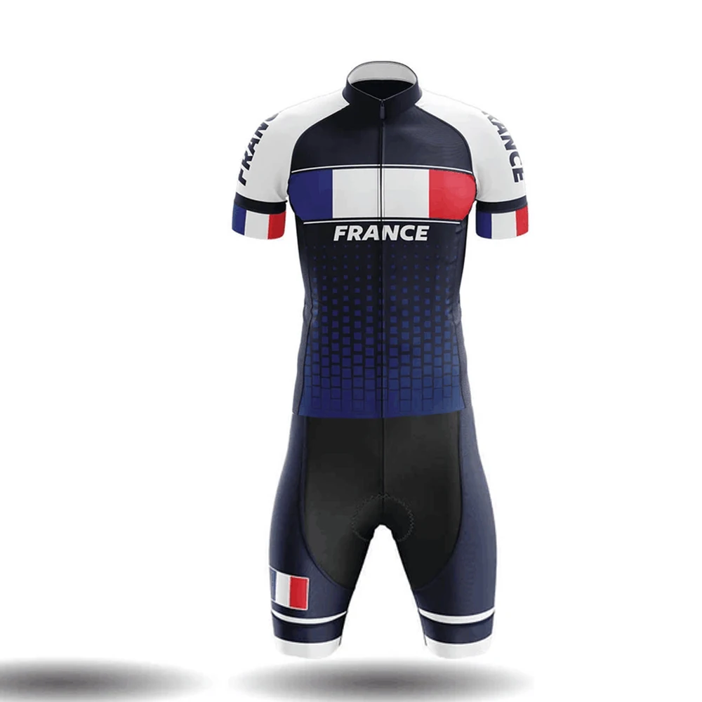 Новый летний велосипедный комплект французский кожаный костюм спортивная