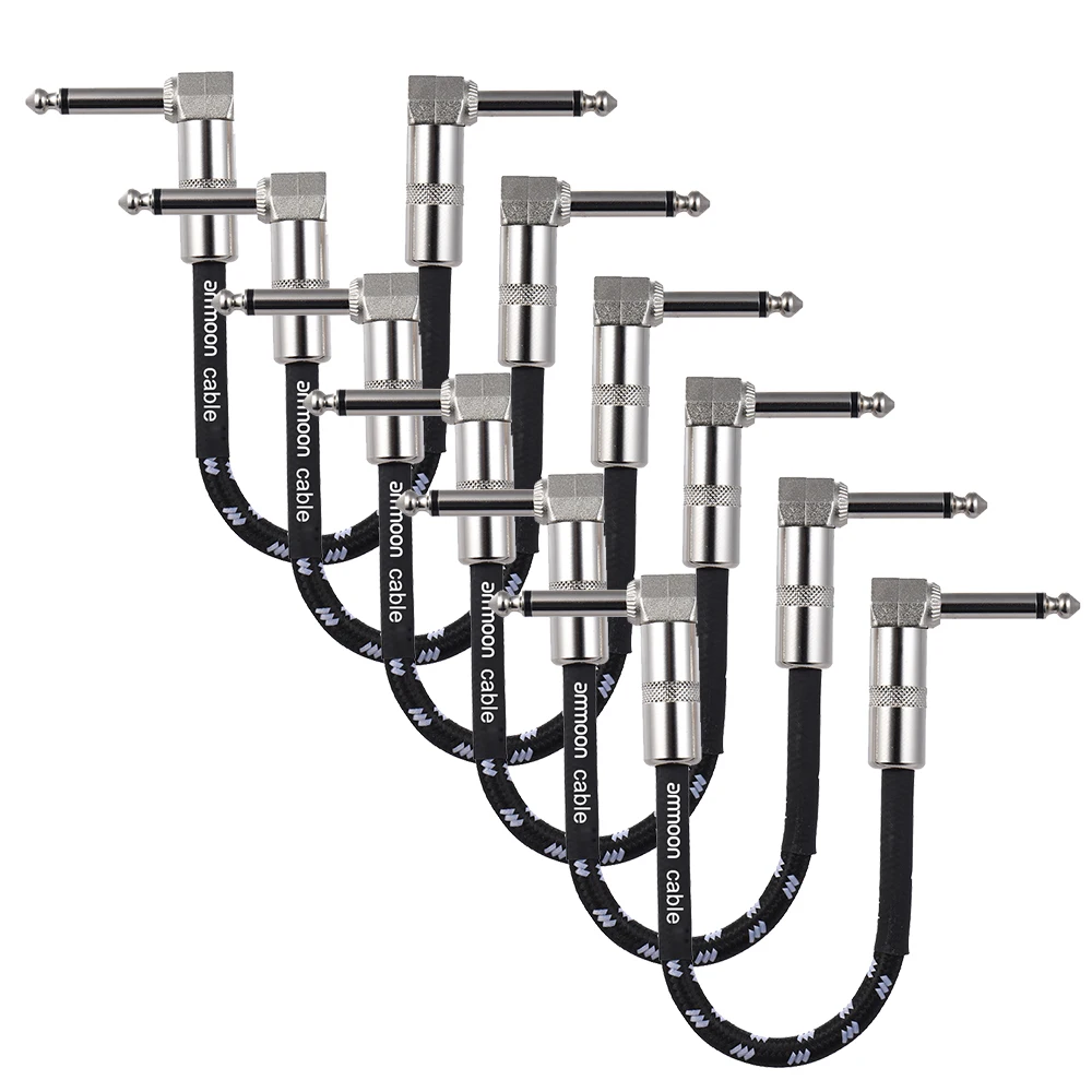 Ammoon гитарная педаль эффектов инструмент патч-кабель 15 см/0.5ft длинные с 1/4 &quot6 35 мм