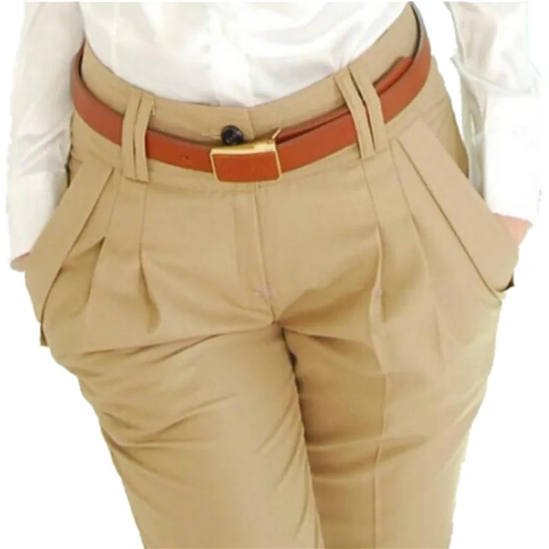 New Spring Summer Autumn Plus Size Suit Pants Casual Harem Pencil Slim High Waist Straight Women Trousers | Женская одежда