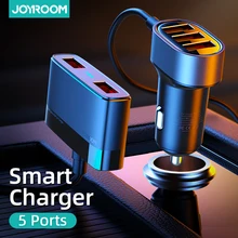 Joyroom 24W USB Car Charger Quick Charge 4.0 3.0 QC4.0 QC3.0 USB LED Fast Car Charger For iPhone Xiaomi Mobile Phone 12/24V