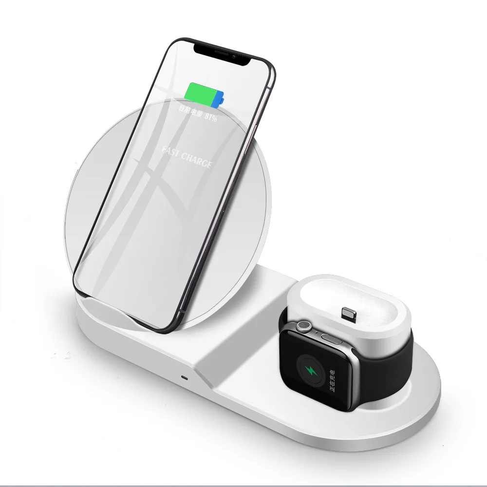Беспроводное зарядное устройство Robotcube 3 в 1 QI для быстрой зарядки S10 Plus 10 Вт