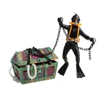 Охотник за сокровищами, экшн-фигурка дайвера, аквариумное украшение, Ландшафтная фотография